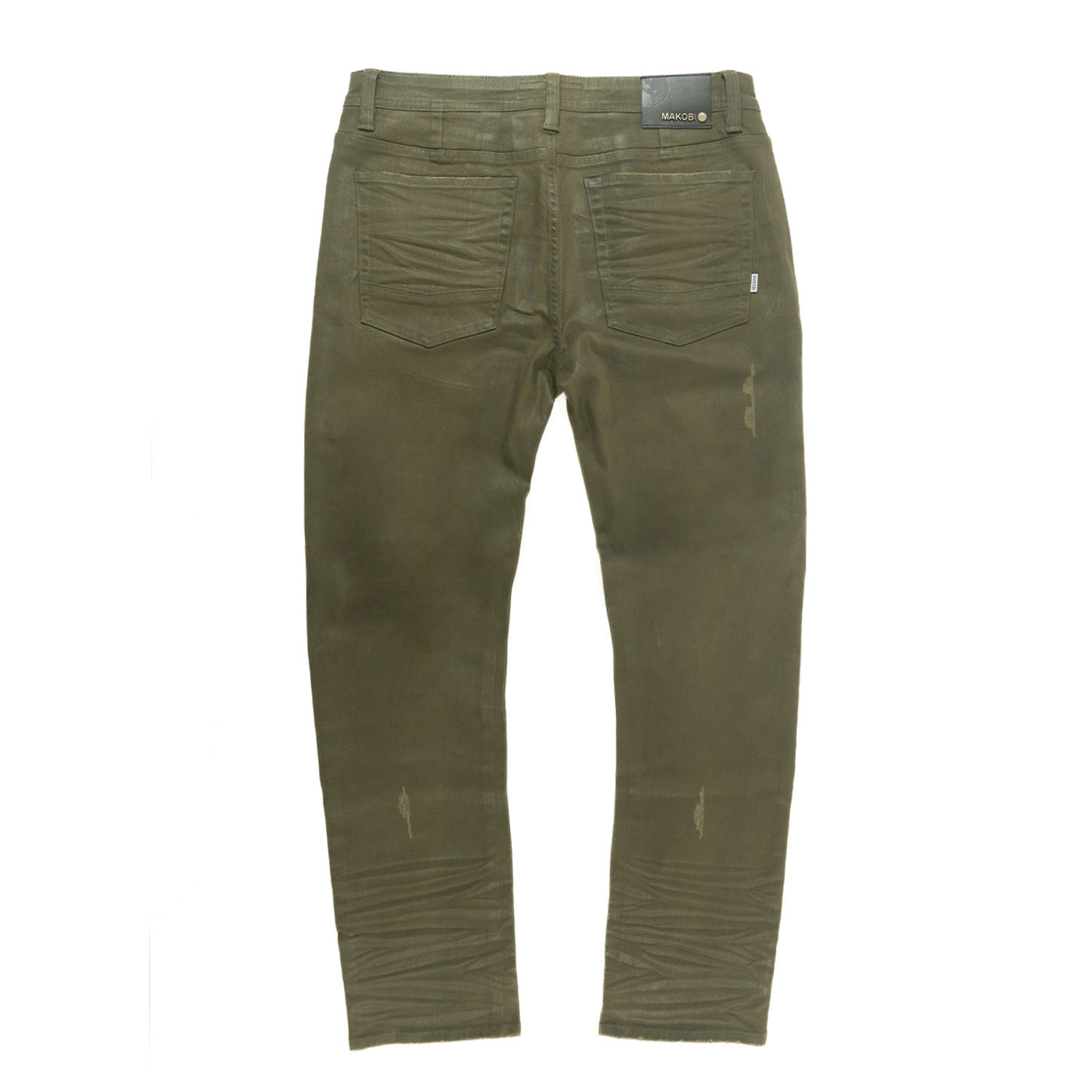 M1901 Makobi Segreto Waxed Jeans - Dark Olive