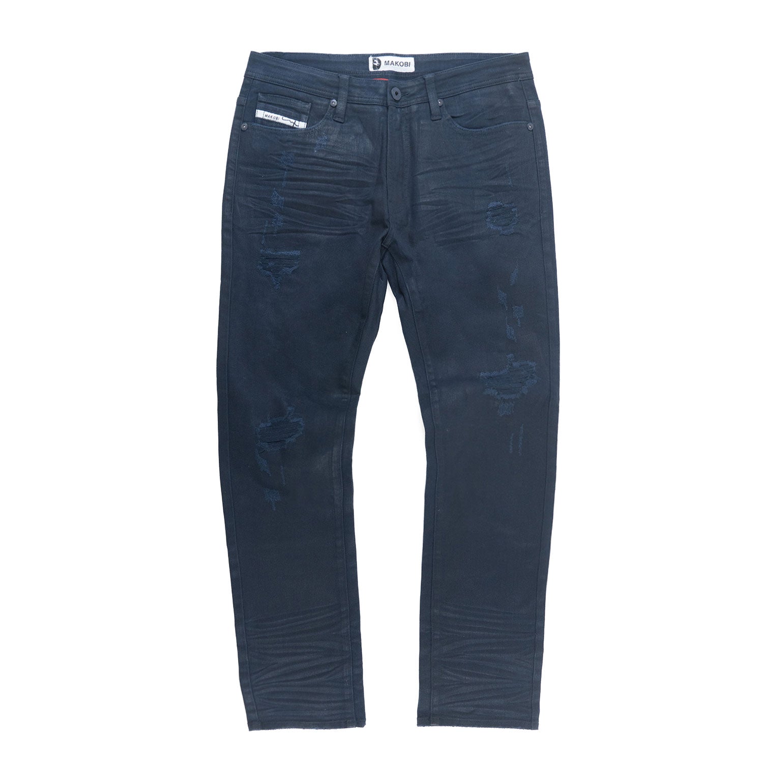 M1901 Makobi Segreto Waxed Jeans - Navy