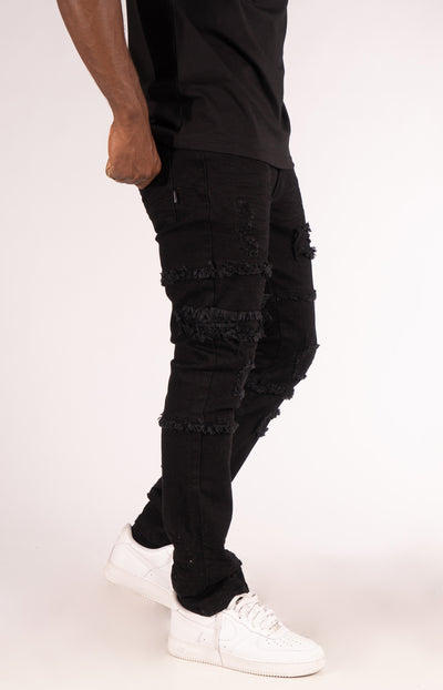 M1912 Bergamo Fray Jeans - Black