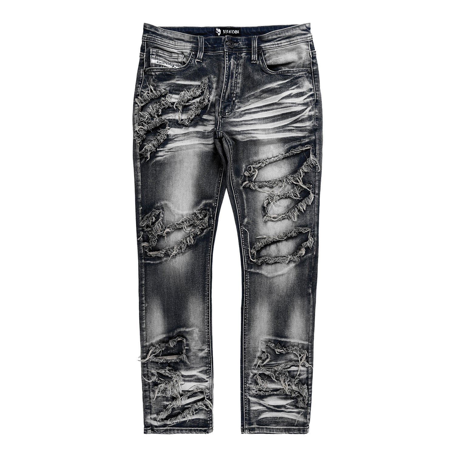 Makobi M1922 Sorrento Jeans in Black Wash, view 3