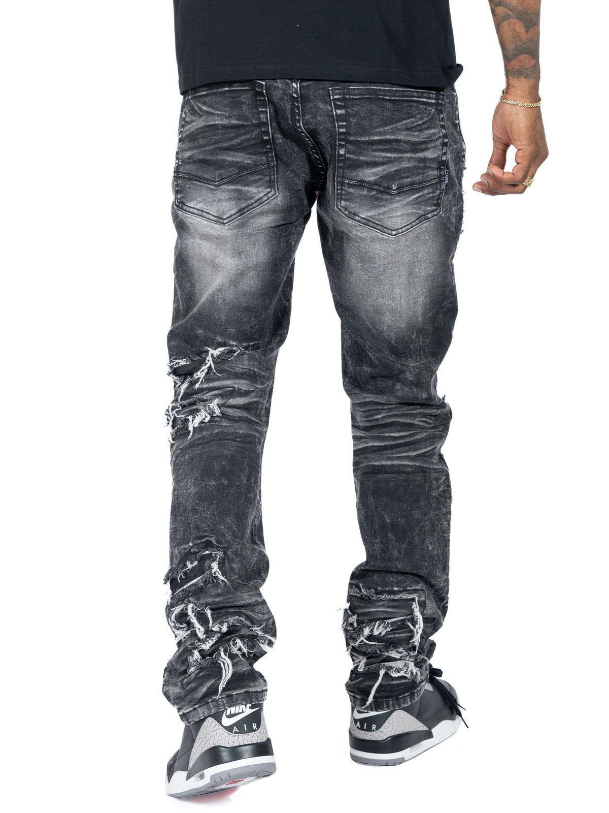 Makobi M1922 Sorrento Jeans in Black Wash, view 2