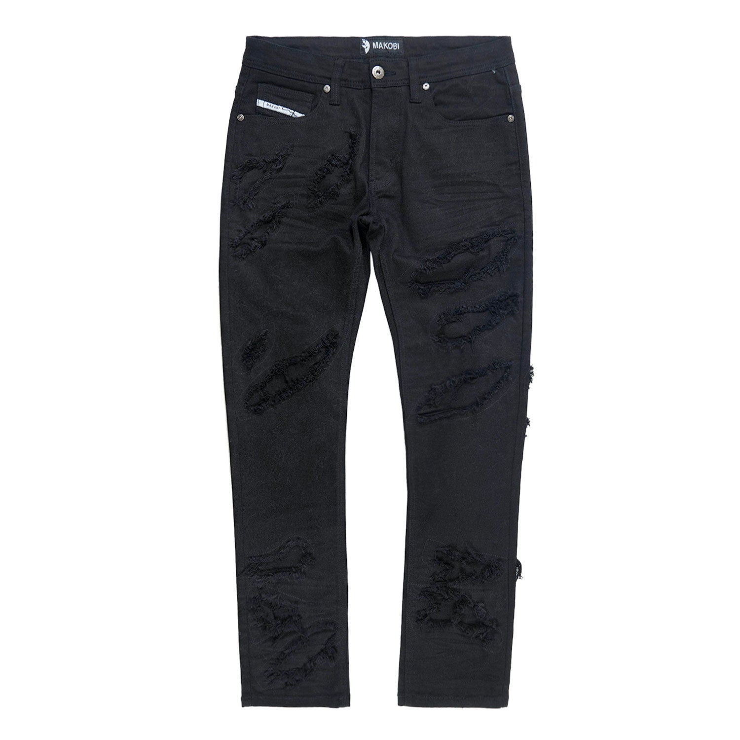 Makobi M1922 Sorrento Jeans in Jet Black, view 4