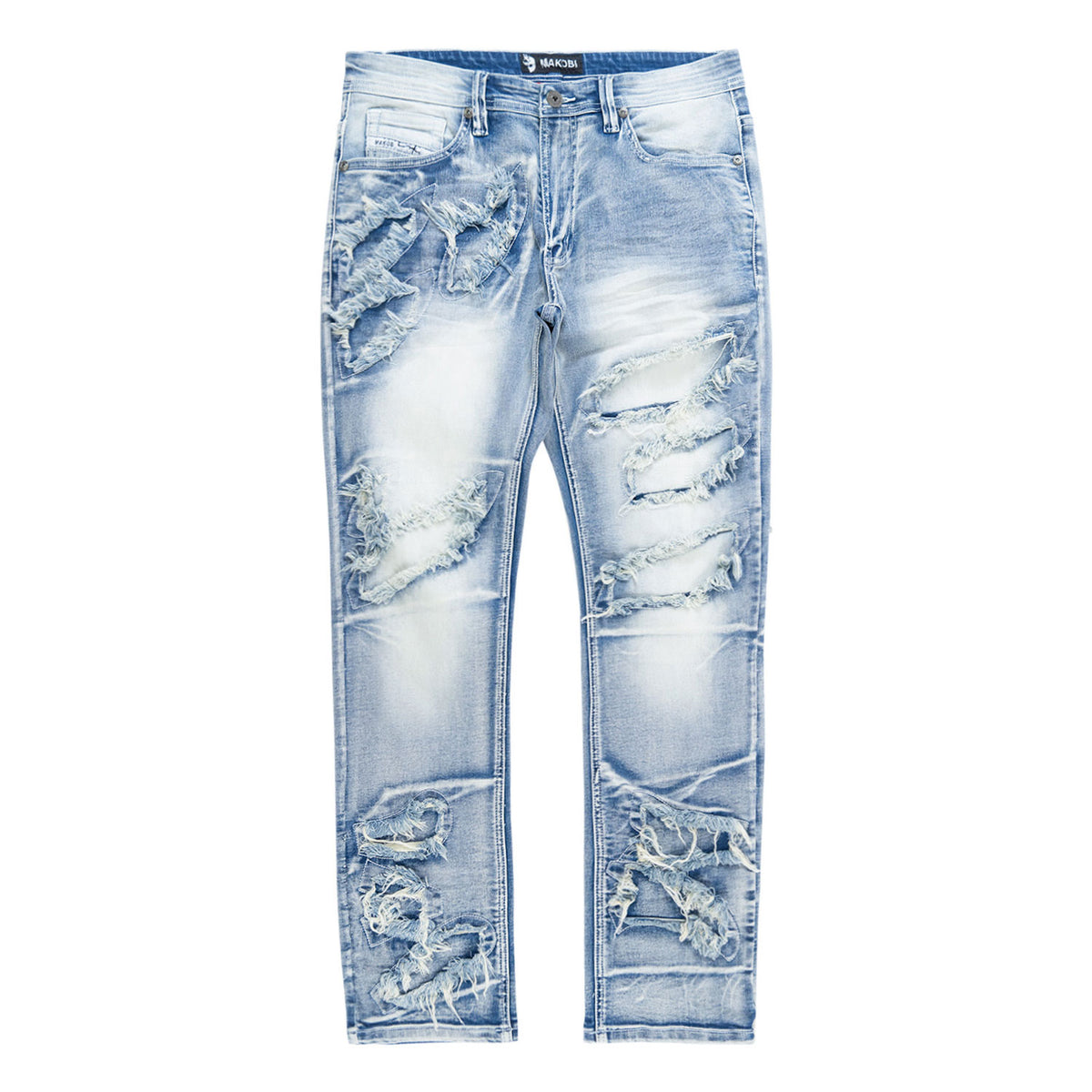 Makobi M1922 Sorrento Jeans in Light Wash, view 3