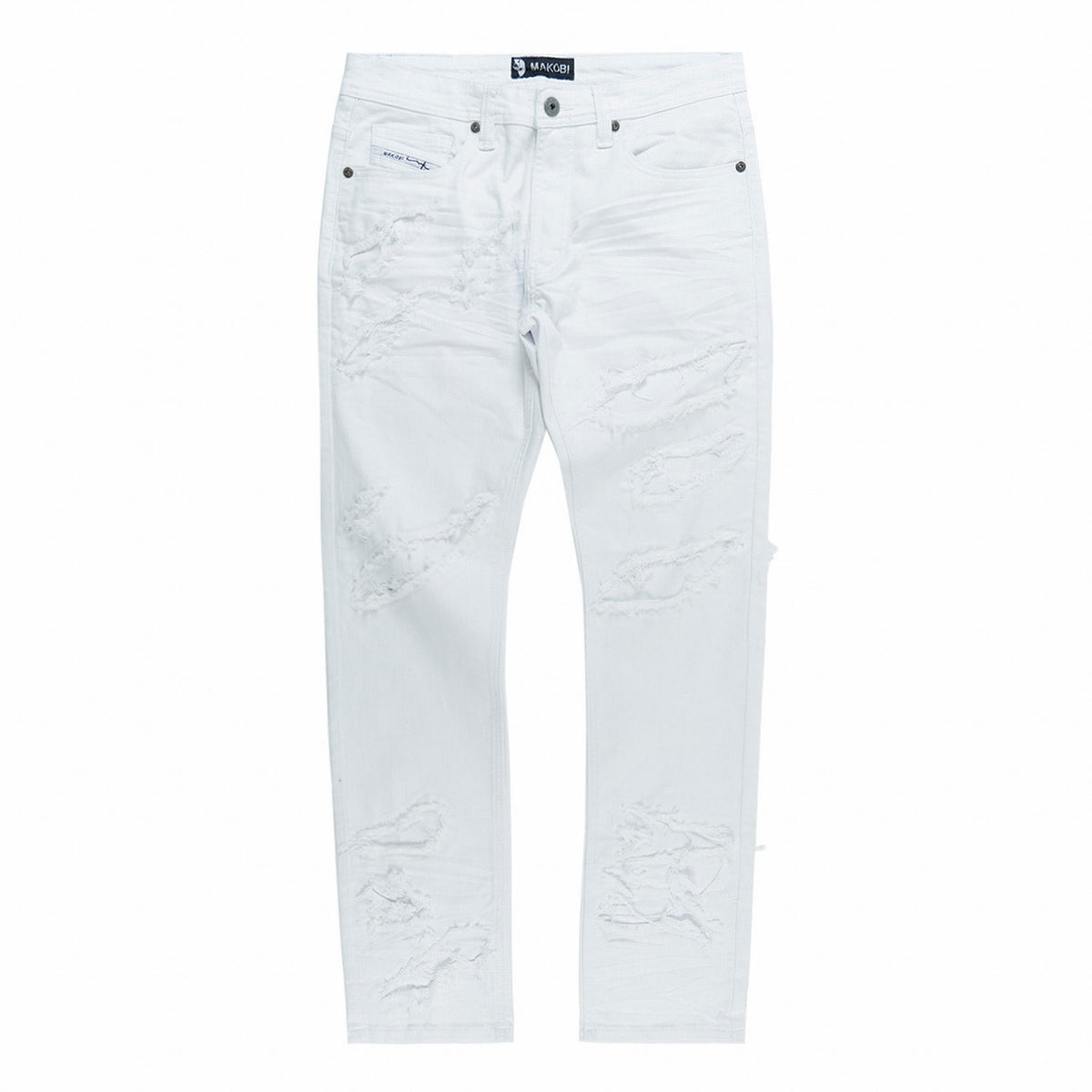 Makobi M1922 Sorrento Jeans in White, view 3