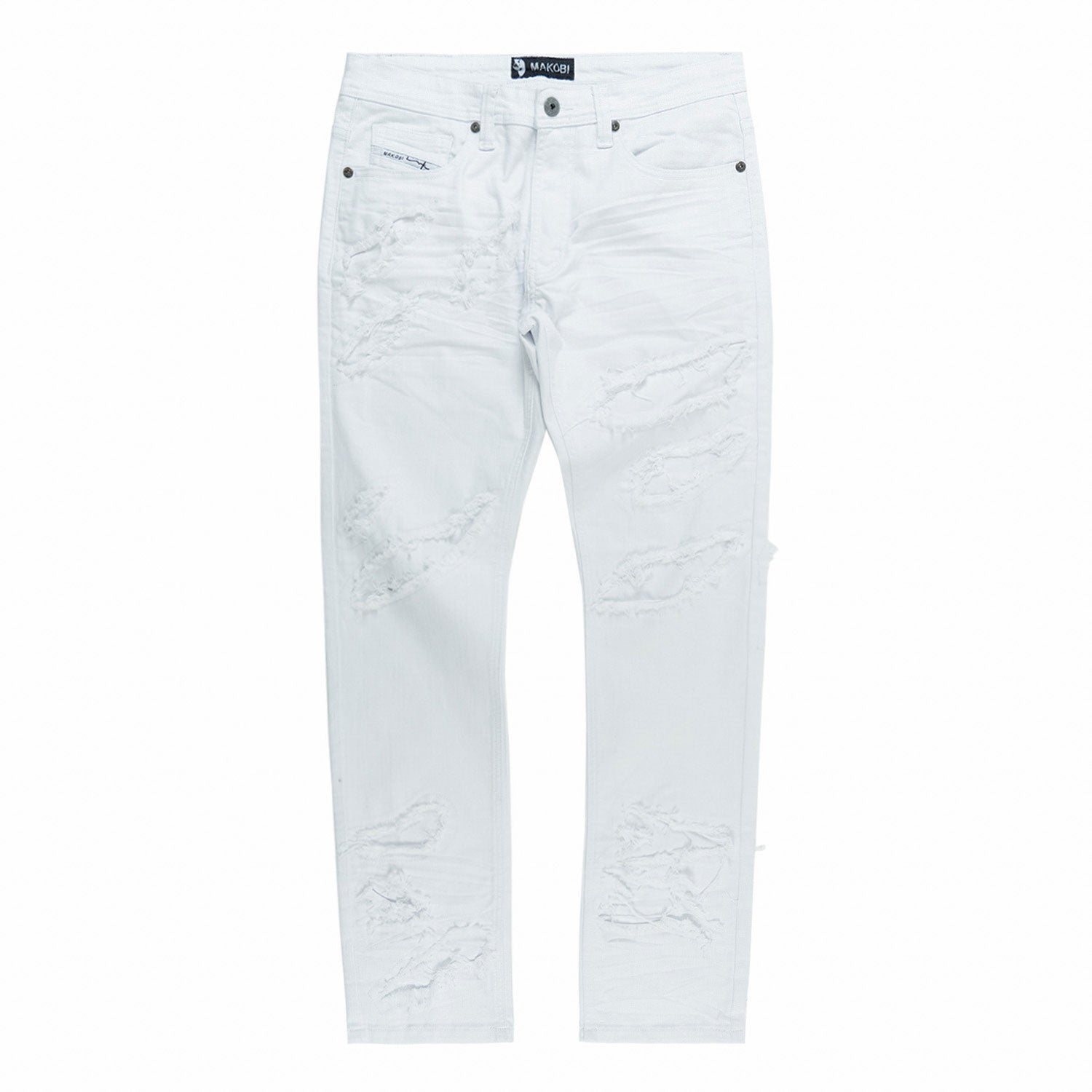 Makobi M1922 Sorrento Jeans in White, view 3
