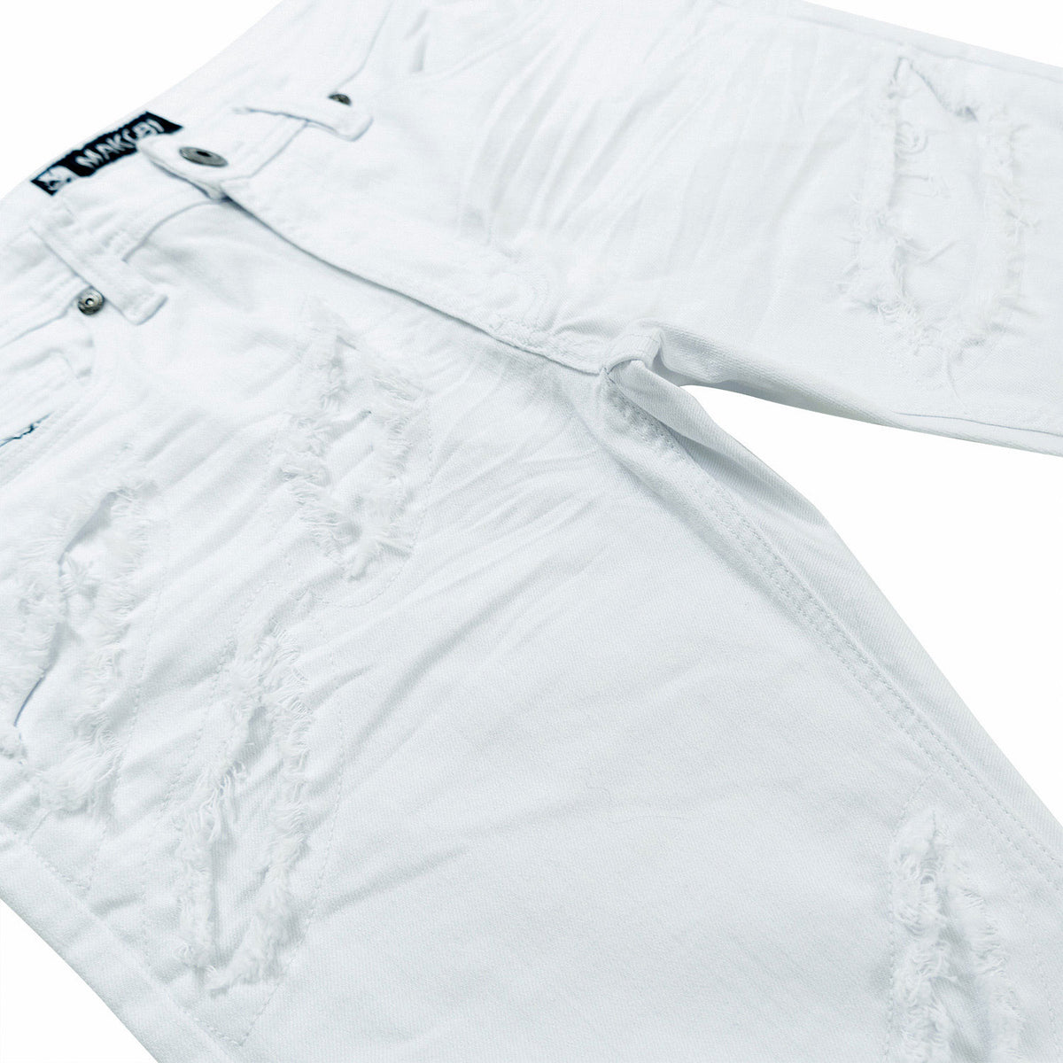 Makobi M1922 Sorrento Jeans in White, view 5