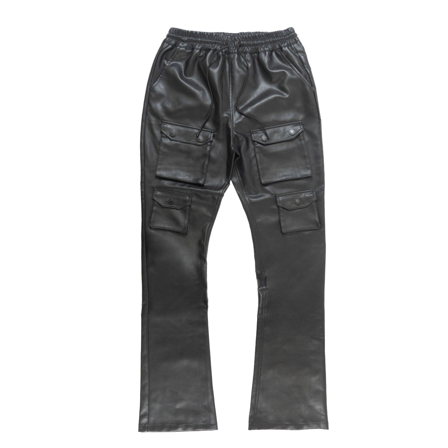 Makobi M1927 Romano Vegan Leather Stacked Pants, view 2