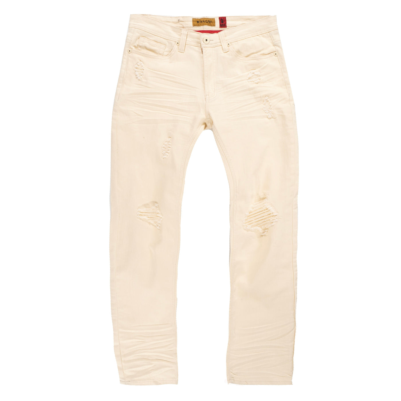M1932 Makobi Brighton Shredded Twill Jeans - طبیعی