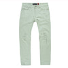 M1932 Makobi Brighton Shredded Twill Jeans - Olive Light