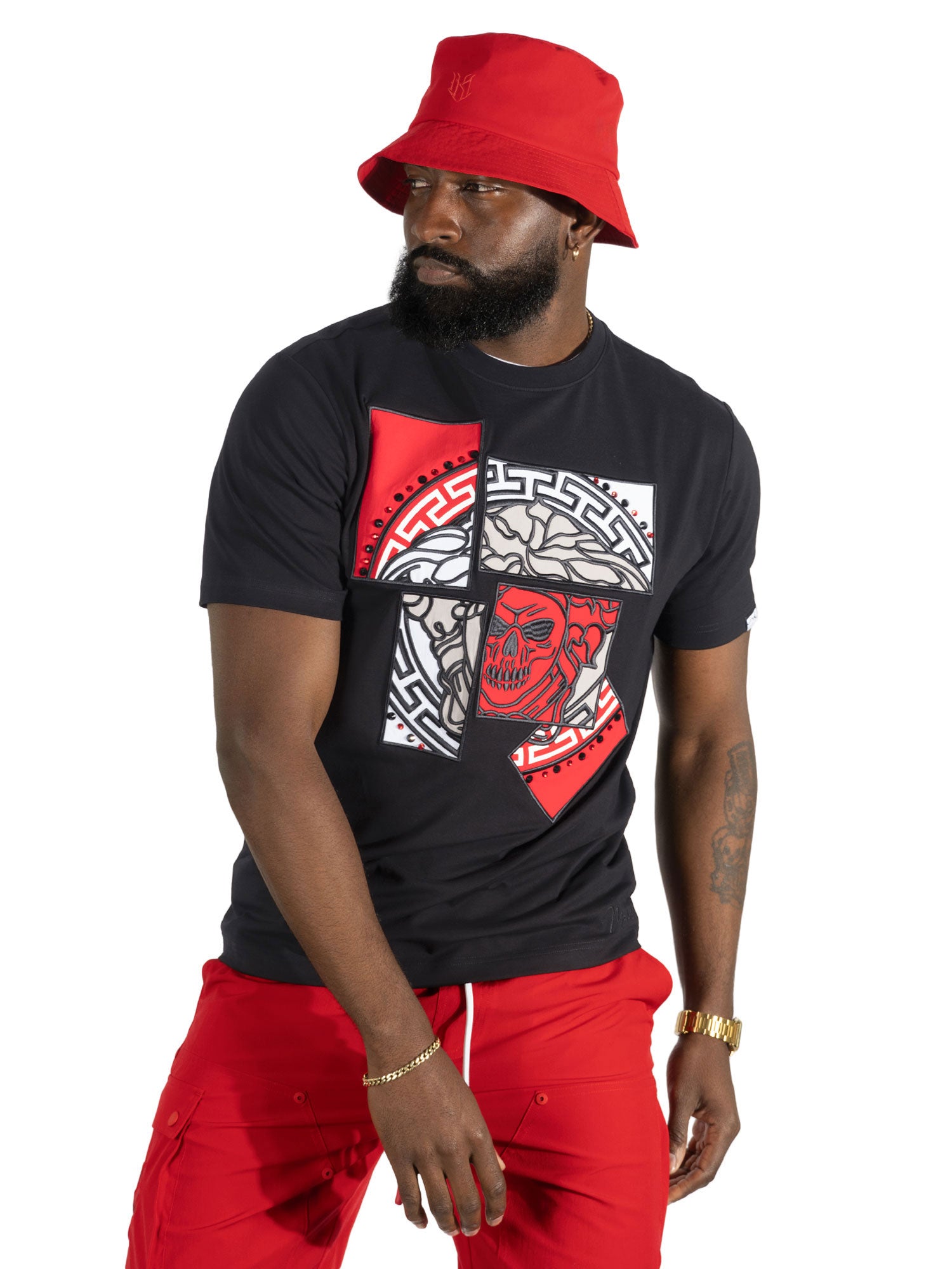 Jersey Shirt | M193 Bianco Medusa Tee - Black