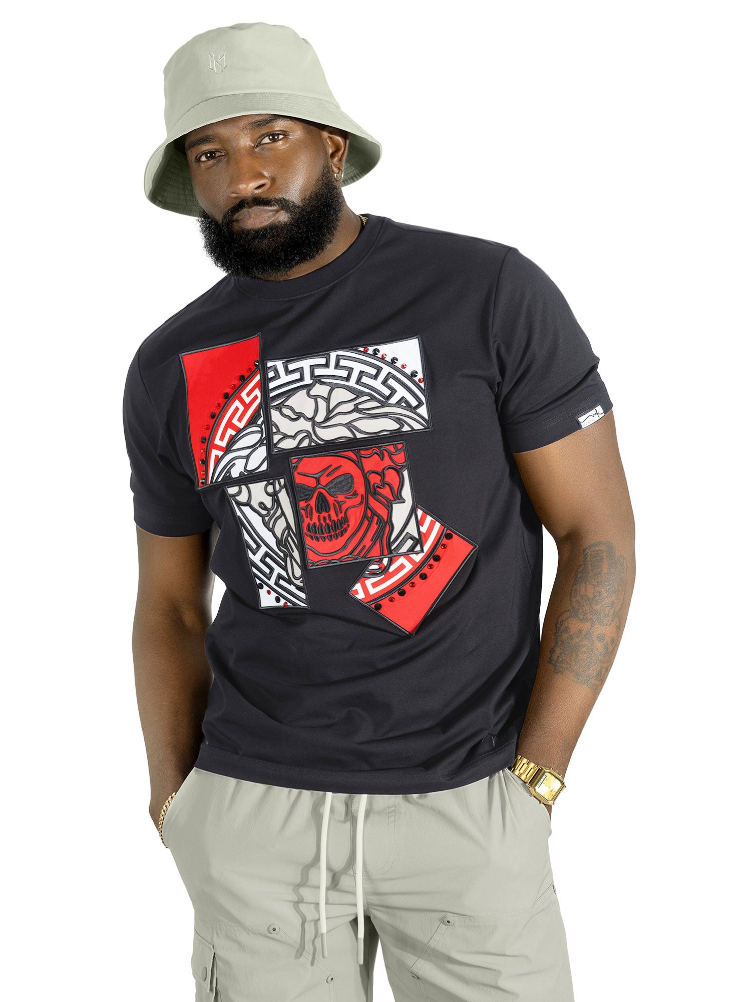 M193 Bianco Medusa T-shirt - Black