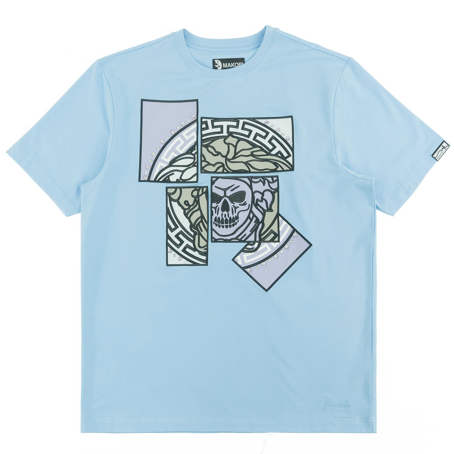 Jersey Shirt | M193 Bianco Medusa Tee - Light Blue