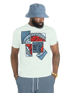 M193 Bianco Medusa T-shirt - White Blue