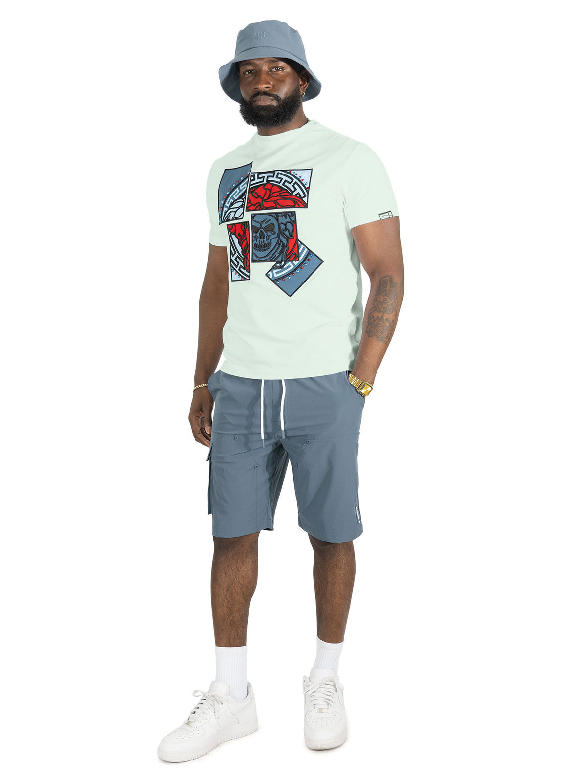 M193 Bianco Medusa T-shirt - White Blue