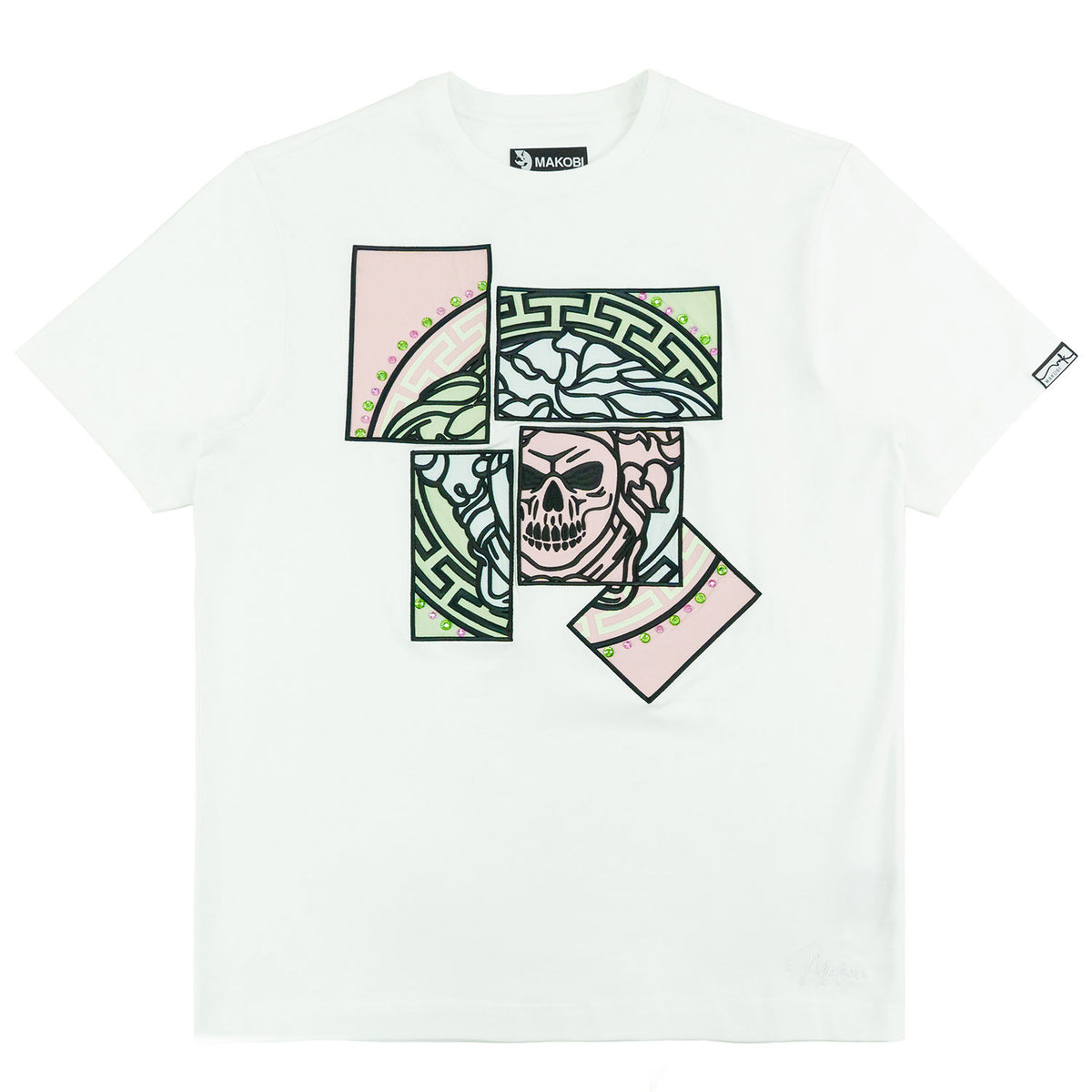 M193 Bianco Medusa T-shirt - White Pink