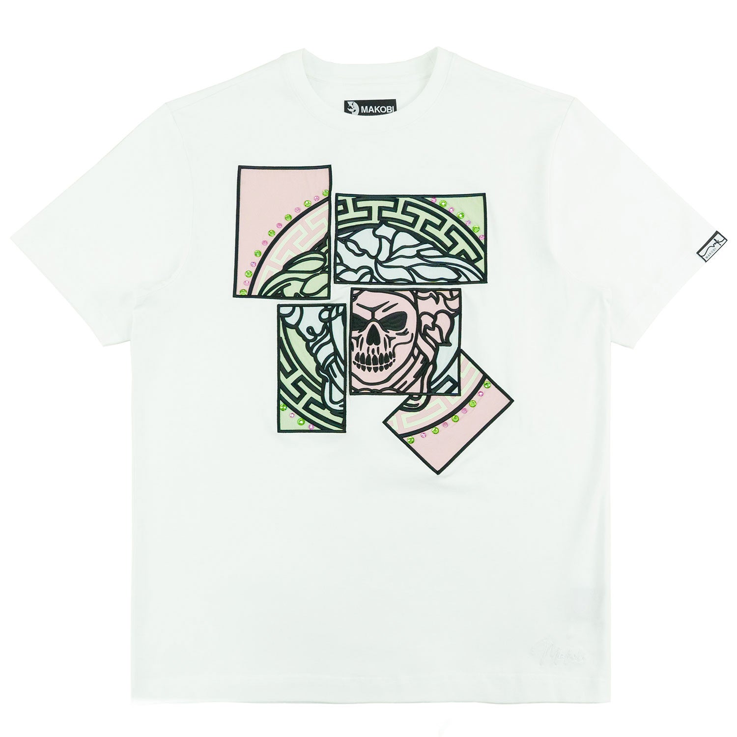 M193 Bianco Medusa T-shirt - White Pink
