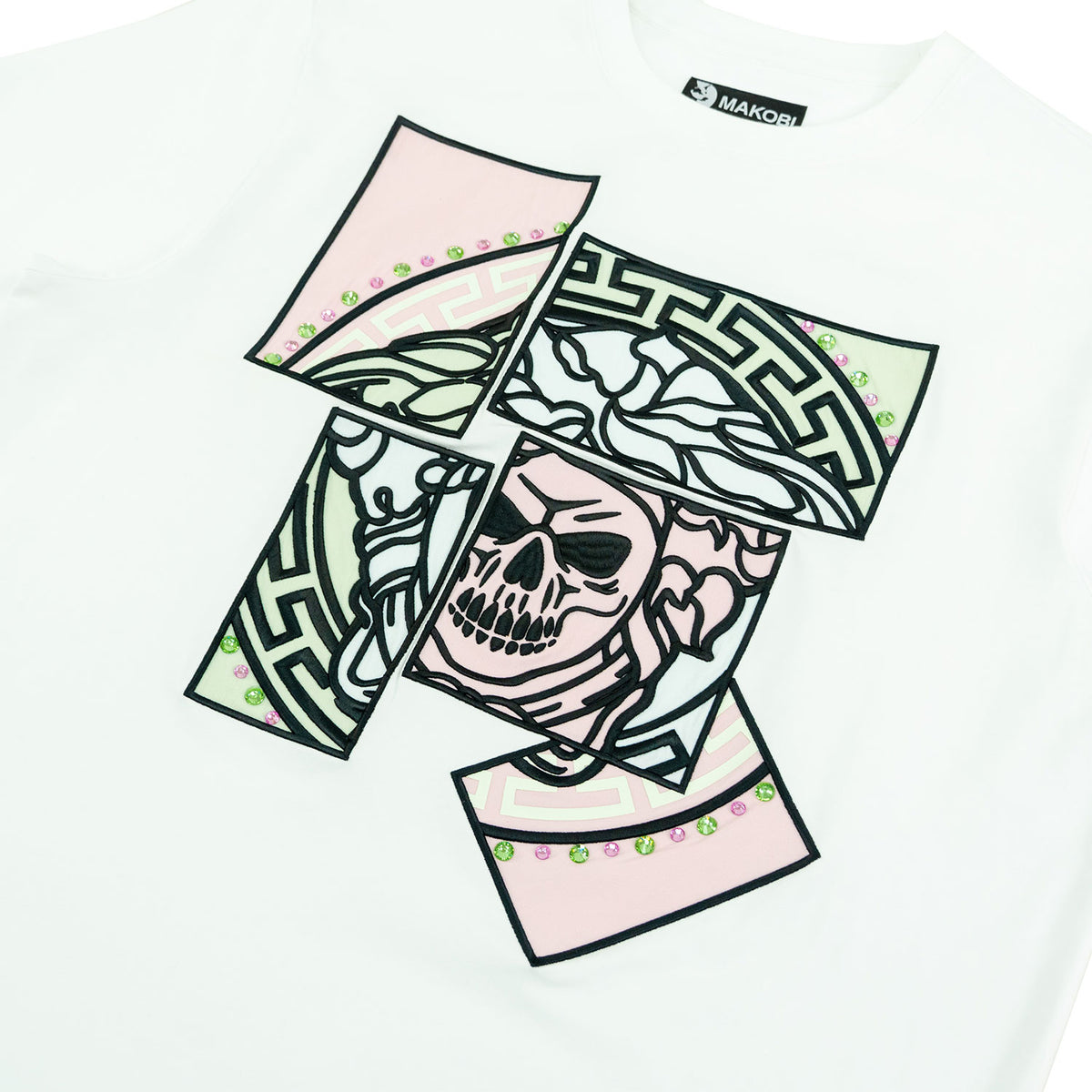 M193 Bianco Medusa T-shirt - White Pink