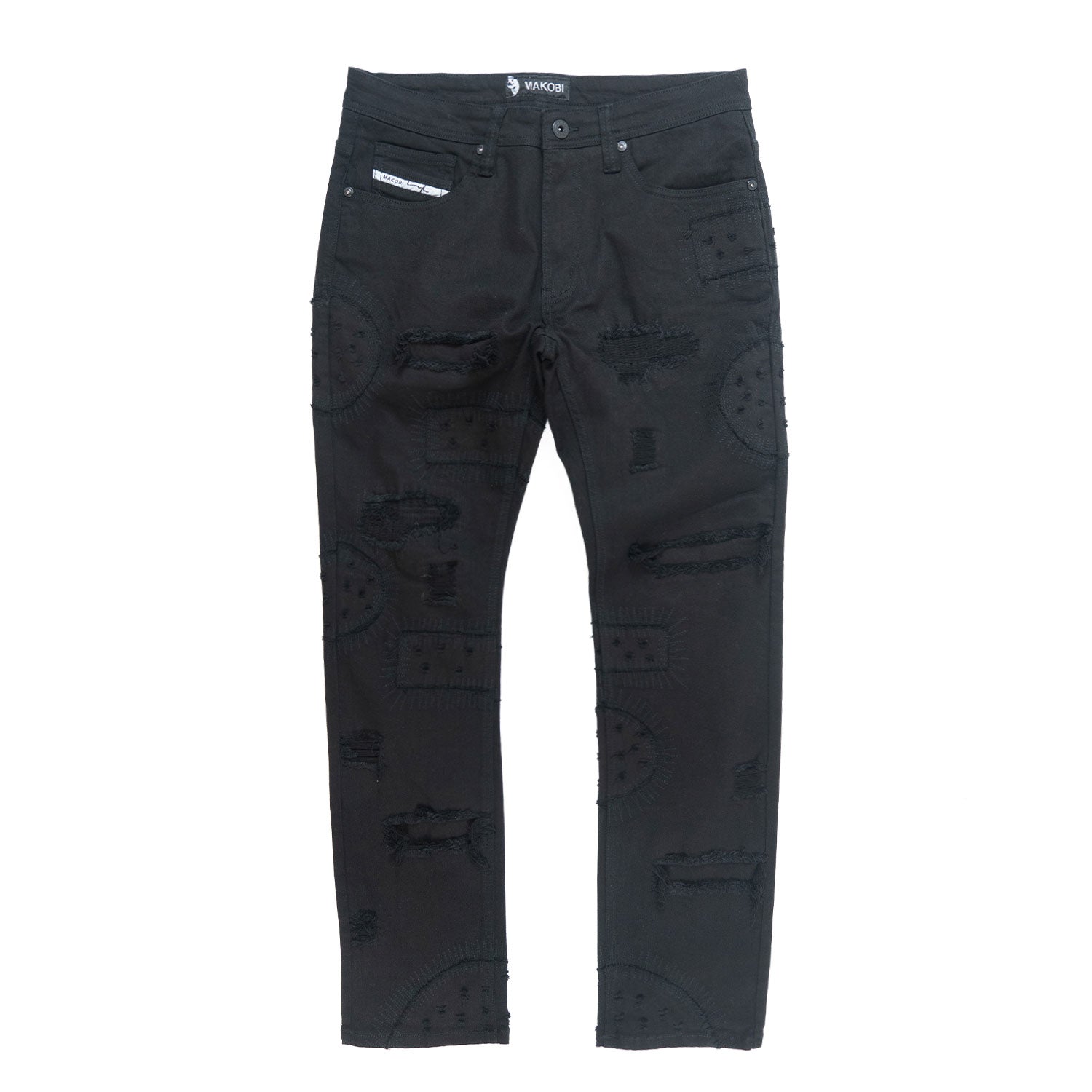 Makobi M1945 Mancini Jeans in Jet Black, view 2