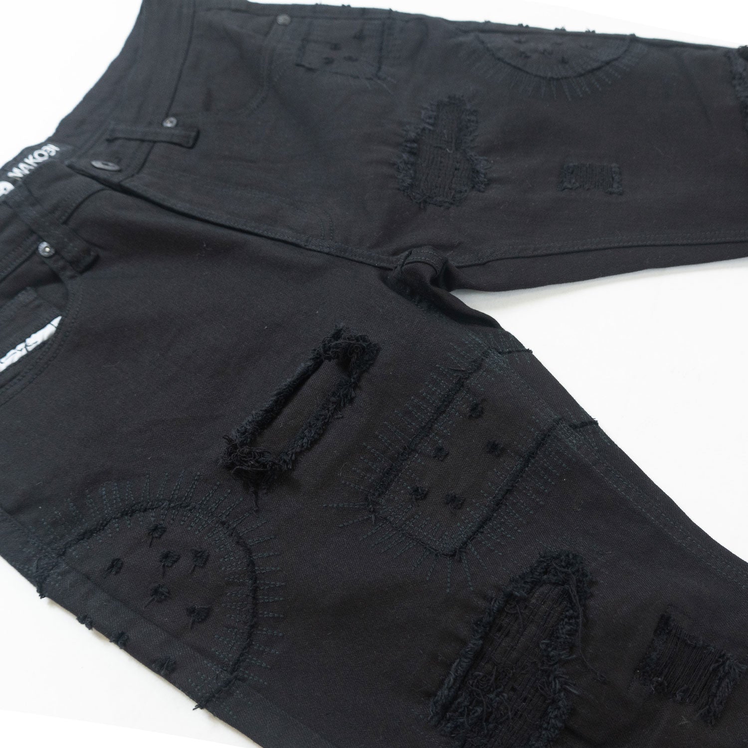 Makobi M1945 Mancini Jeans in Jet Black, view 5