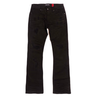 Makobi M1948 Benini Twill Stacked Jeans in Black