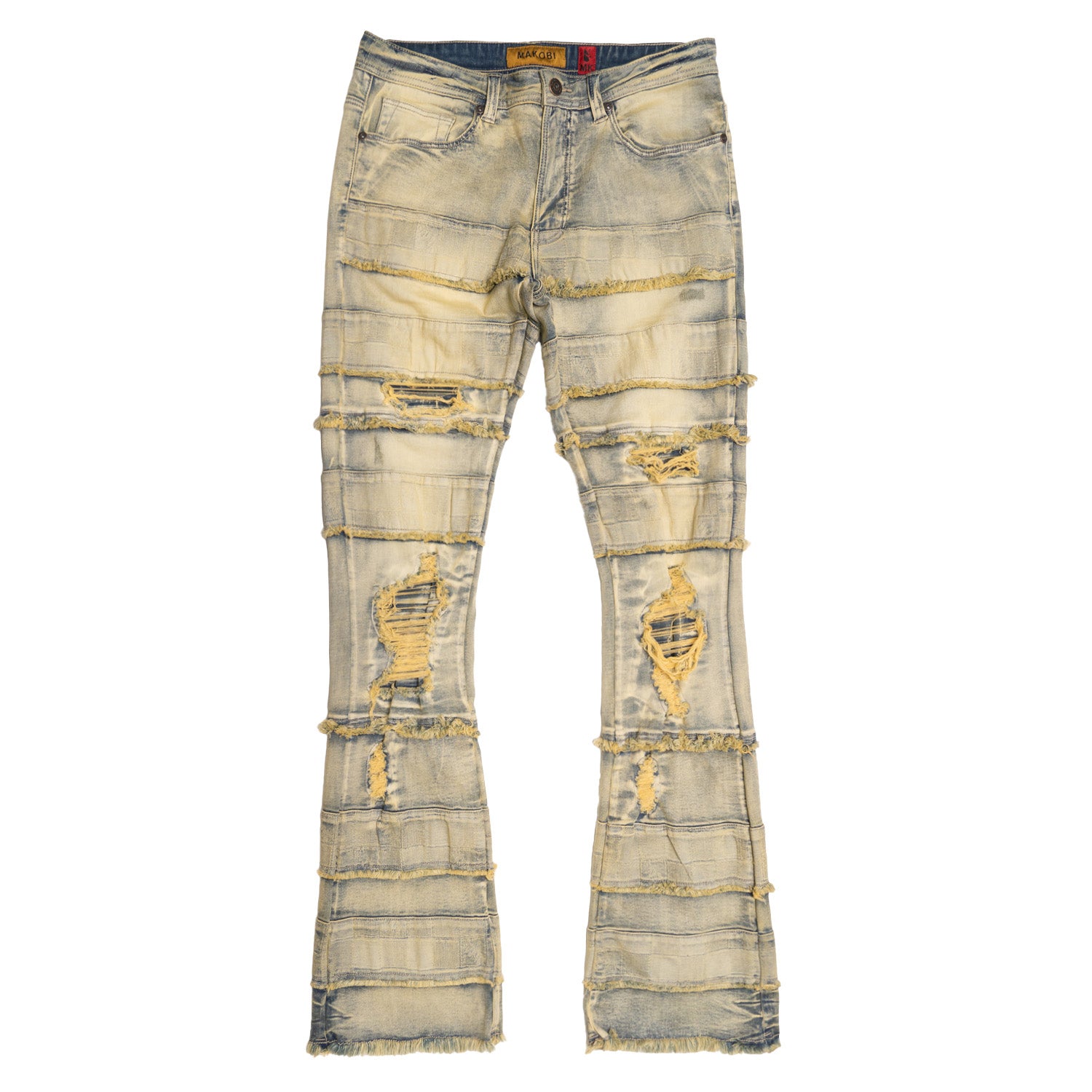 Makobi M1951 Bianchi Stacked Jeans in Dirt