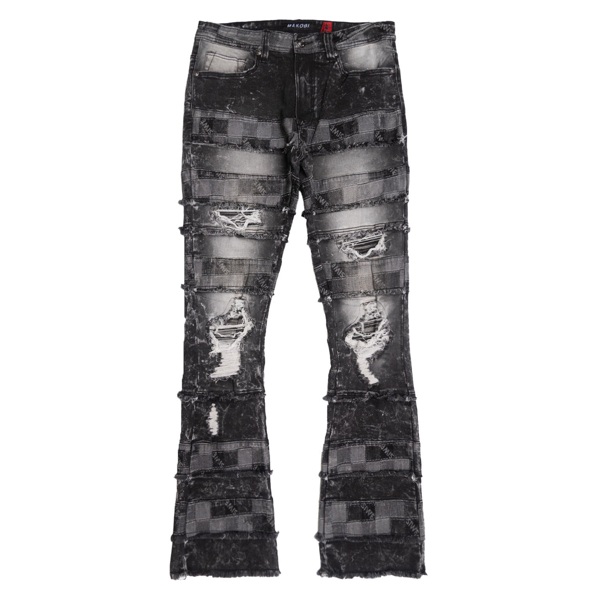 Makobi M1951 Bianchi Stacked Jeans in Black