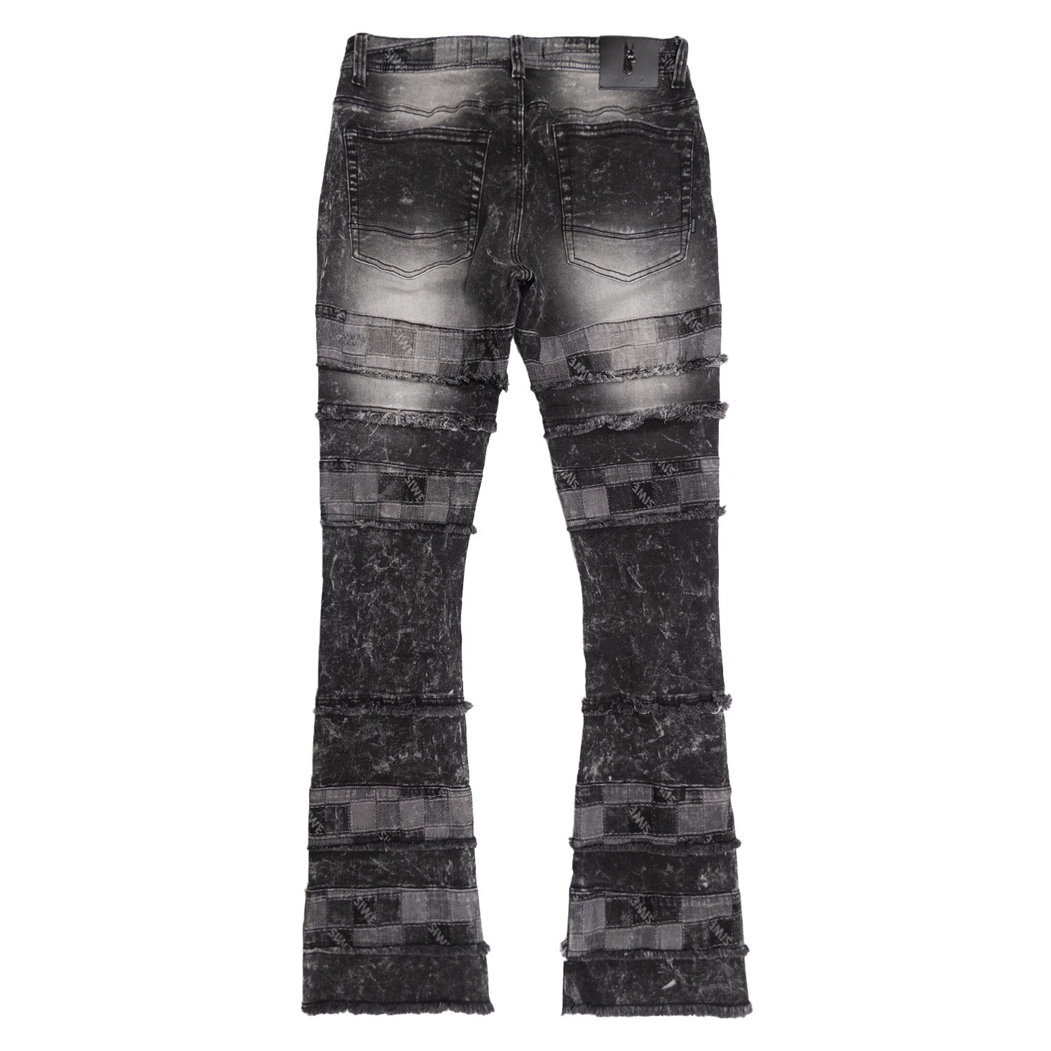 Makobi M1951 Bianchi Stacked Jeans in Black, view 3