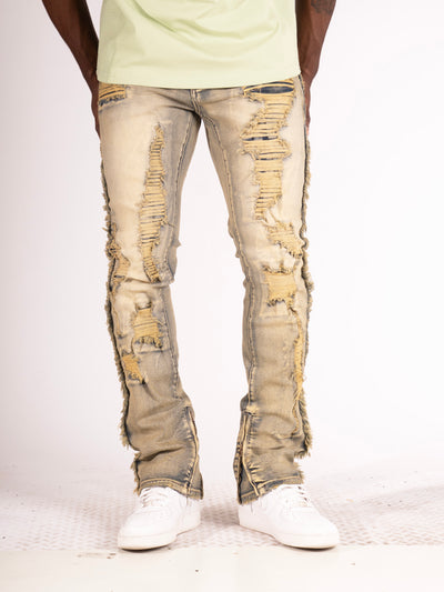 M1973 Danielli 34" Semi Stacked Jeans- Dirt