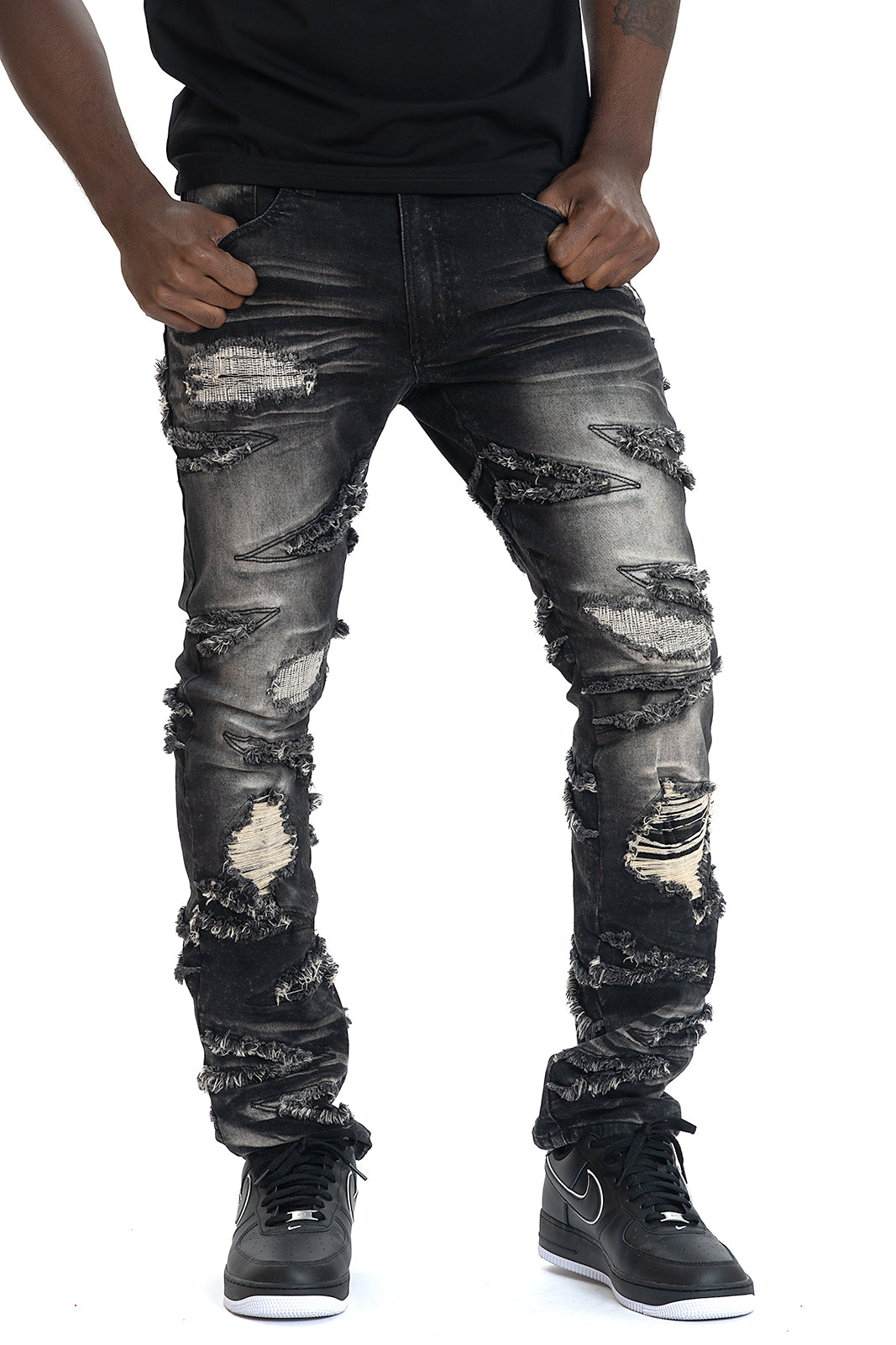 Makobi M1956 Lombardi Jeans in Black Wash, view 2