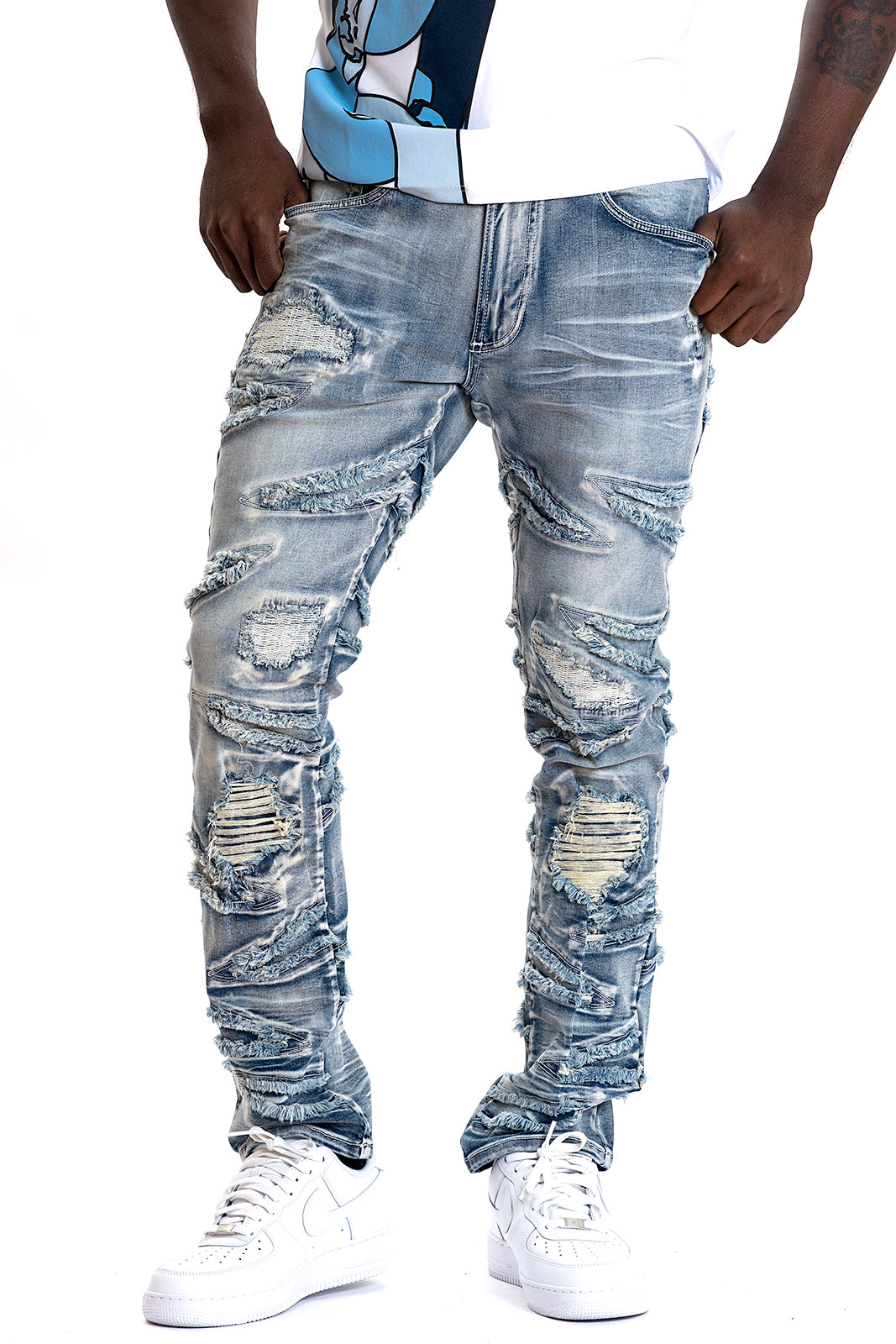 Makobi M1956 Lombardi Jeans in Light Wash, view 2