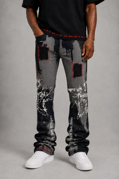 M1958 Prego Twill Stacked Pants - Black