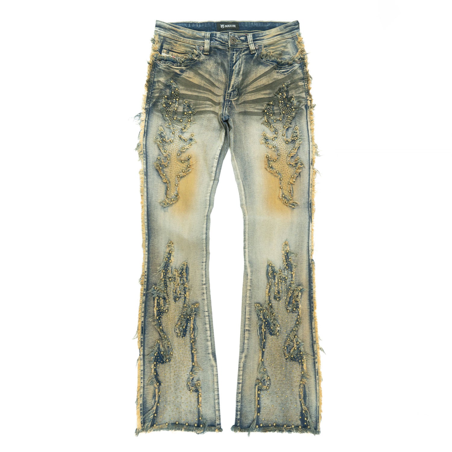 Makobi M1959 Tesoro Stacked Jeans in Dirt, view 7