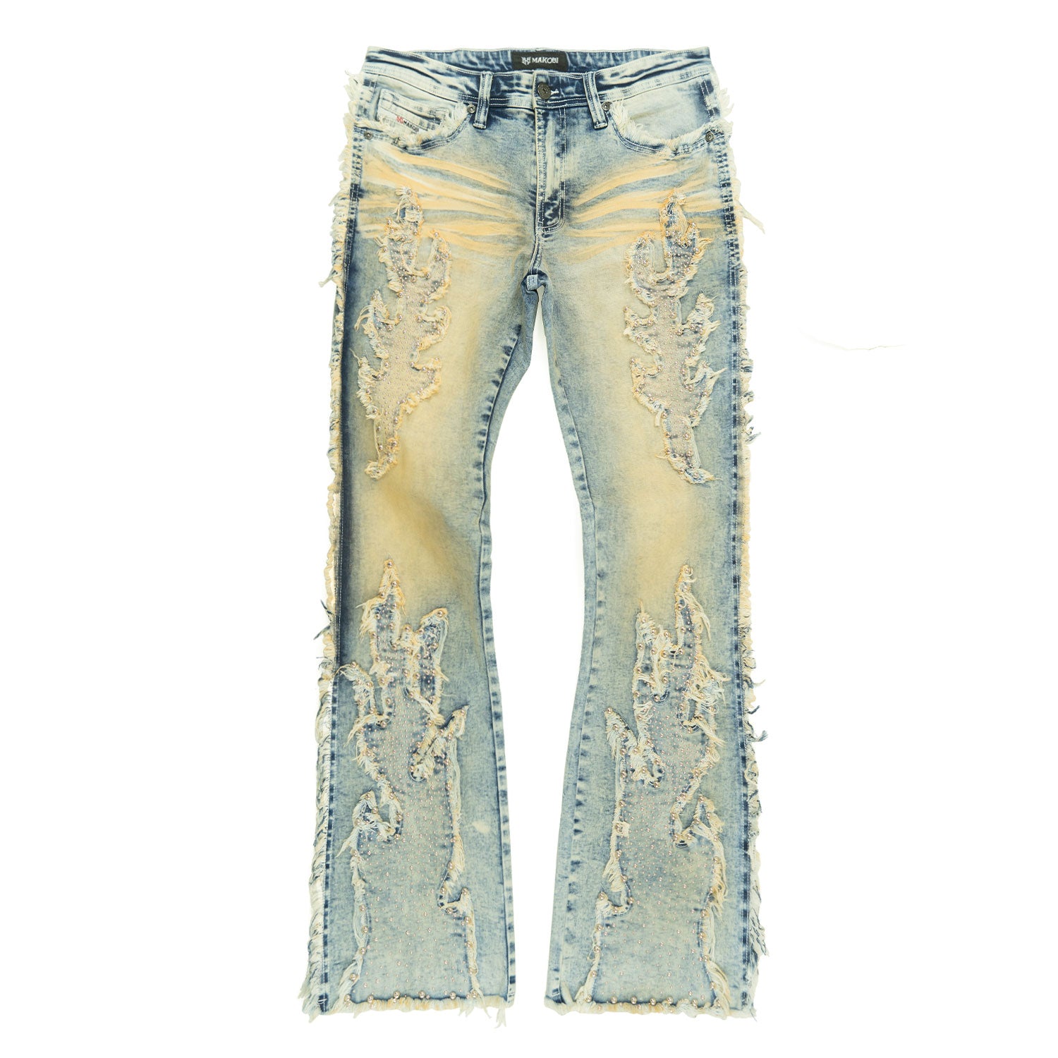 Makobi M1959 Tesoro Stacked Jeans in Blue, view 4