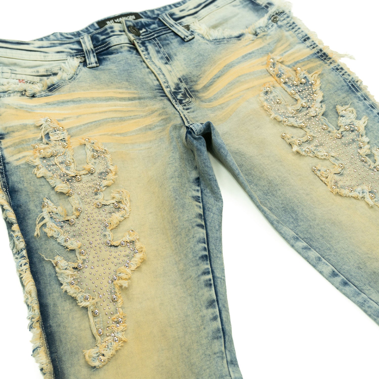 Makobi M1959 Tesoro Stacked Jeans in Blue, view 5