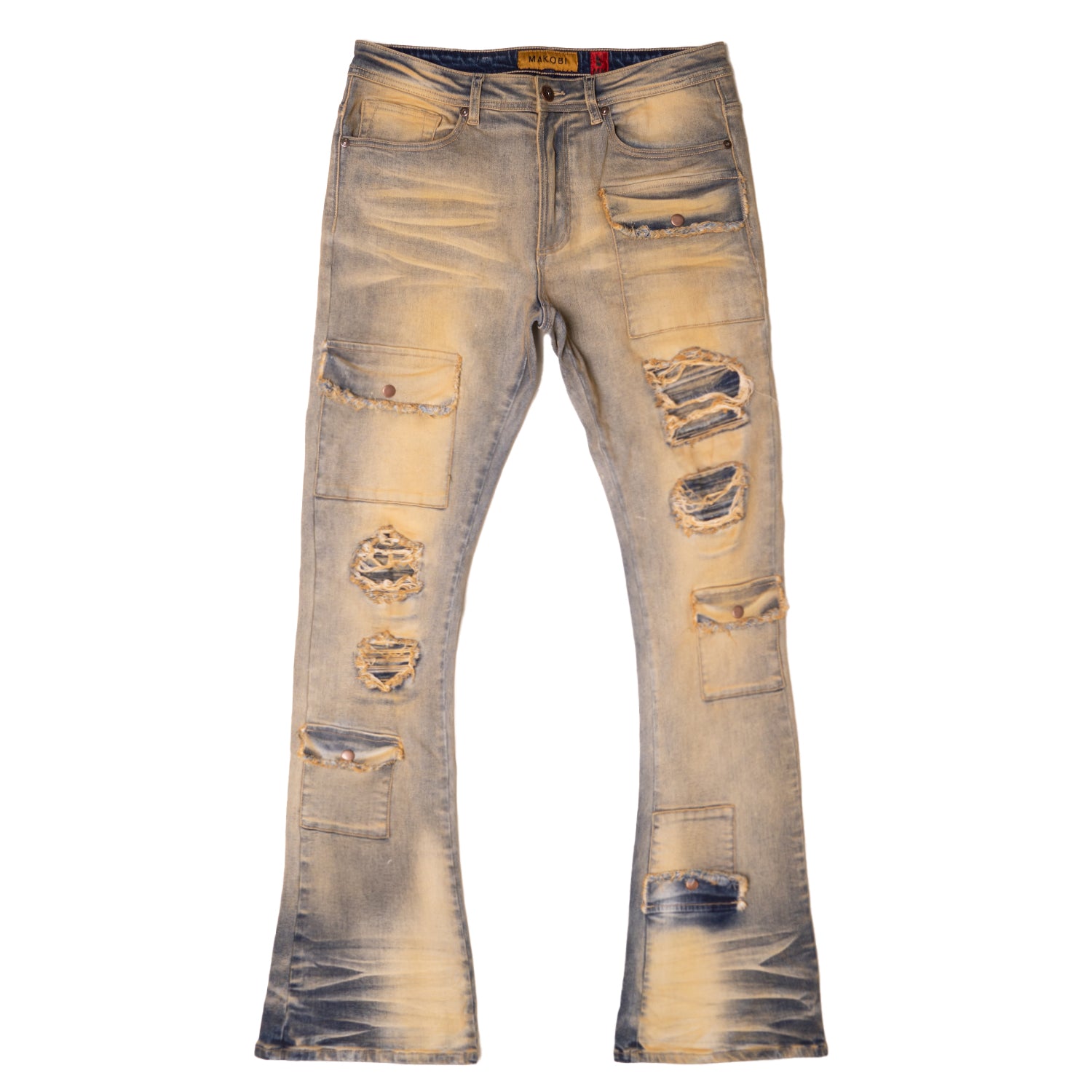 Makobi M1968 Cesare Stacked Jeans in Dirt