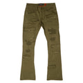 Makobi M1968 Cesare Stacked Jeans in Olive