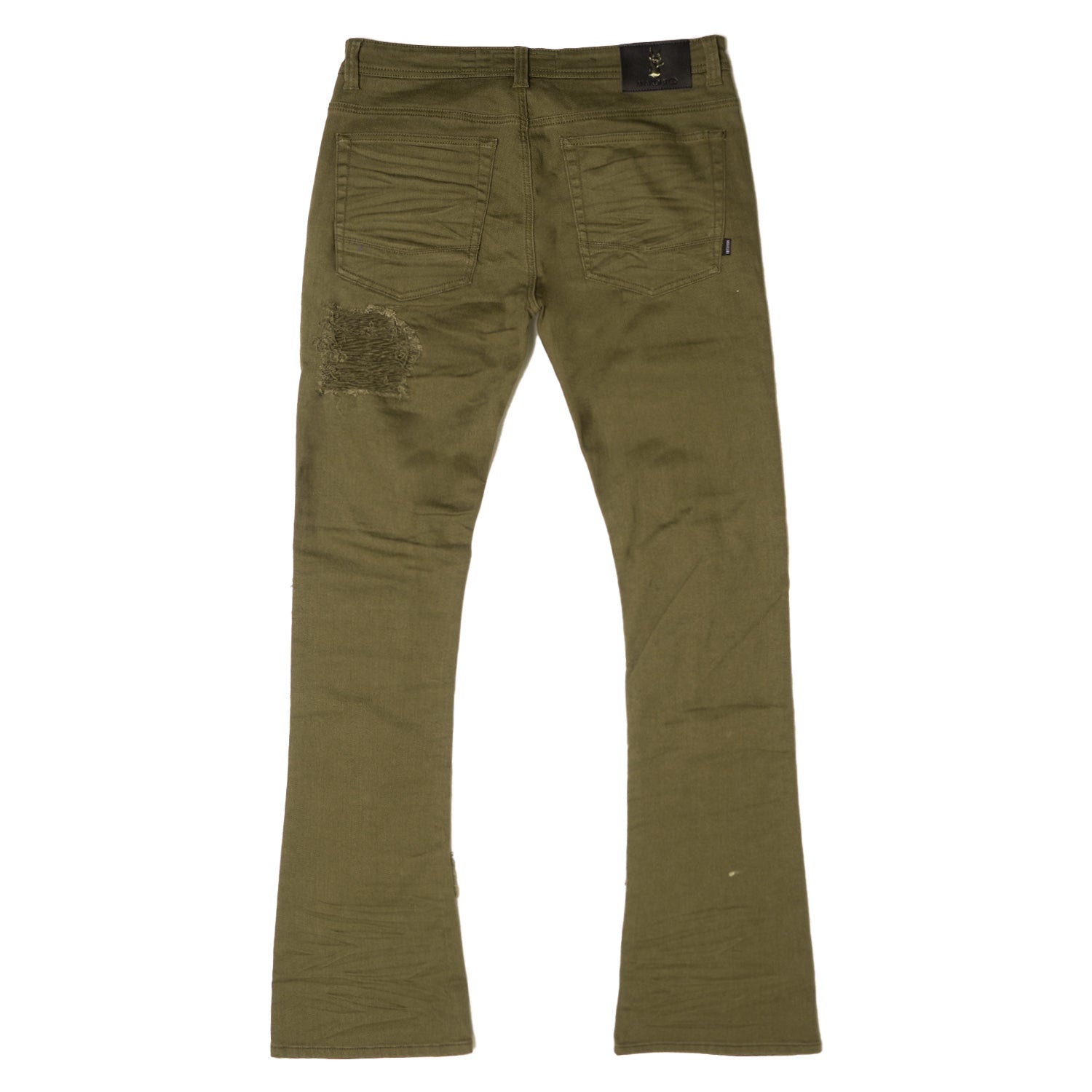 Makobi M1968 Cesare Stacked Jeans in Olive, view 6