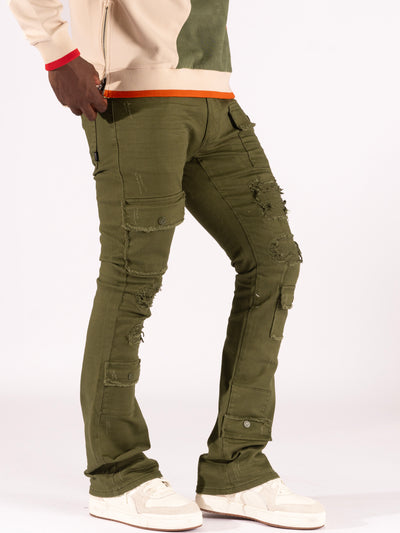 M1968 Cesare Stacked Jeans - Olive