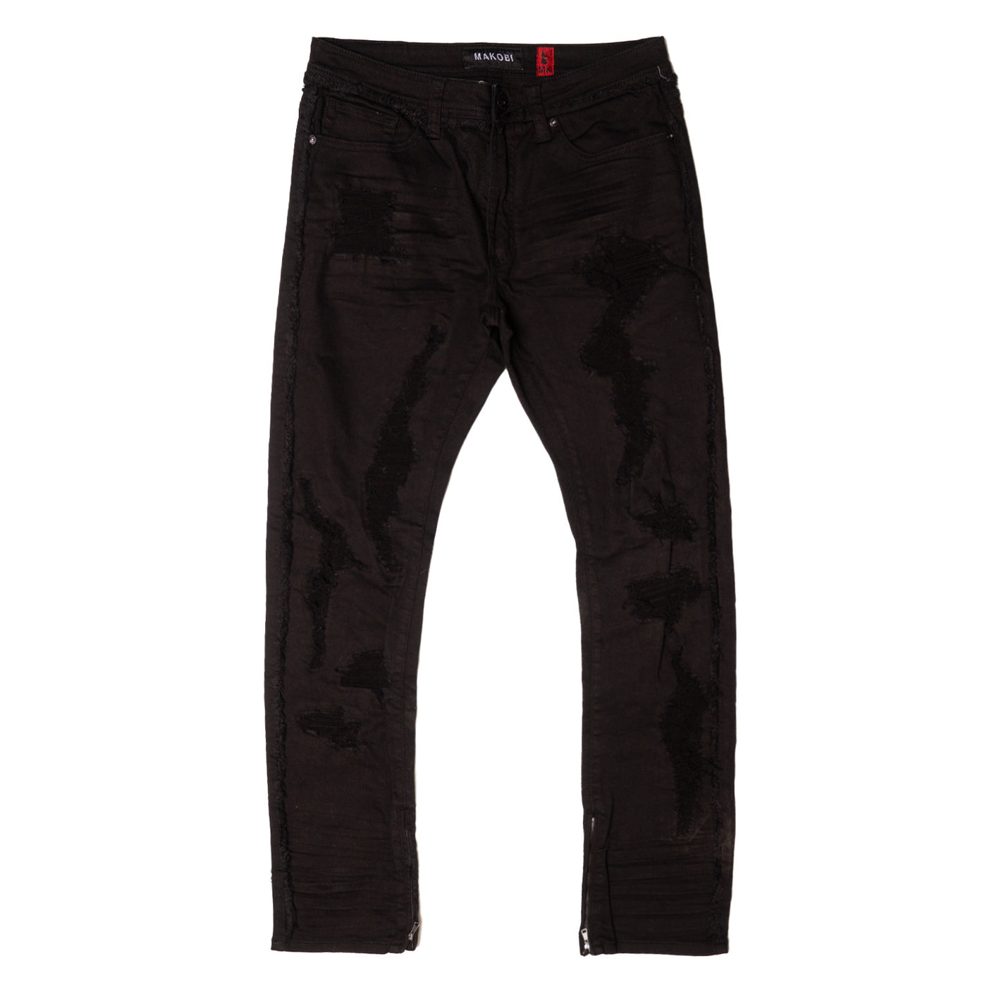 M1973 Danielli 34" Semi Stacked Jeans- Jet black