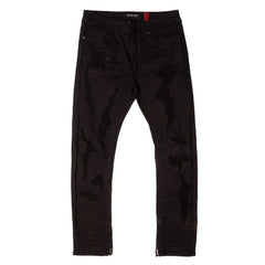 Makobi M1973 Danielli 34" Semi Stacked Jeans- Jet black