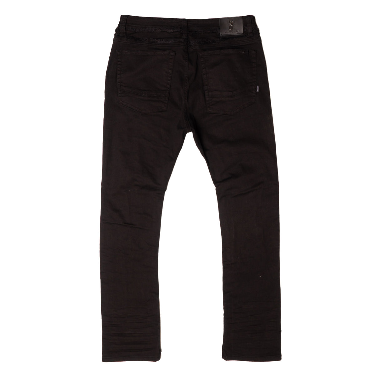 Makobi M1973 Danielli 34" Semi Stacked Jeans- Jet black, view 5
