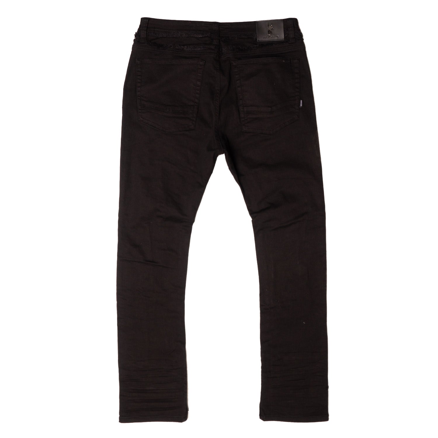 Makobi M1973 Danielli 34" Semi Stacked Jeans- Jet black, view 5