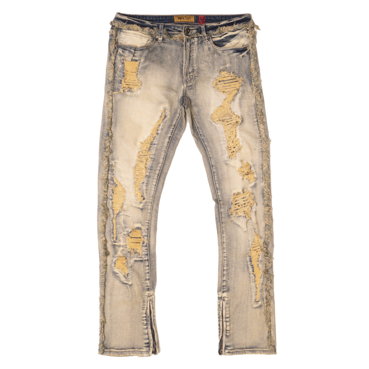 Makobi M1973 Danielli 34" Semi Stacked Jeans- Dirt