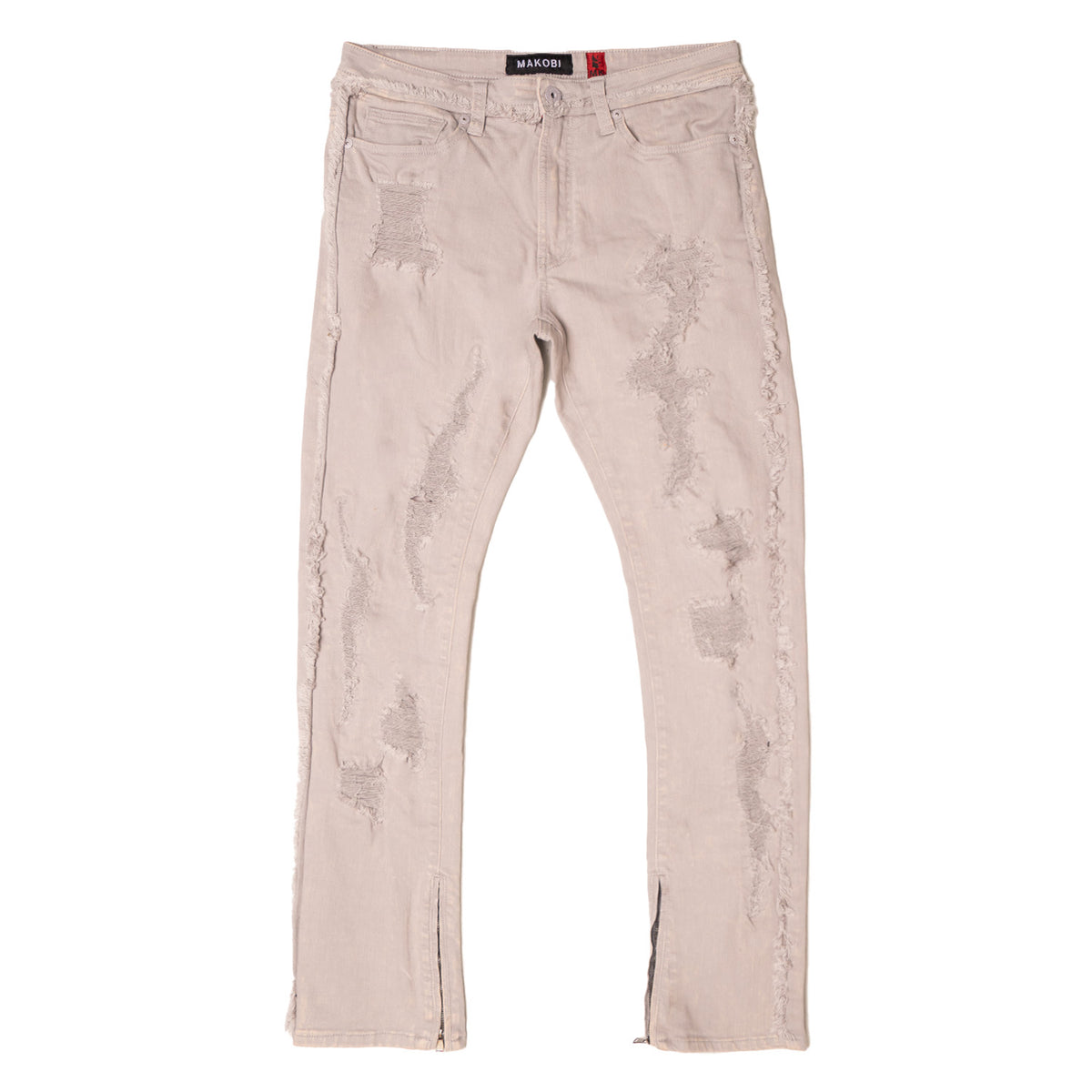 Makobi M1973 Danielli 34" Semi Stacked Jeans in Gray