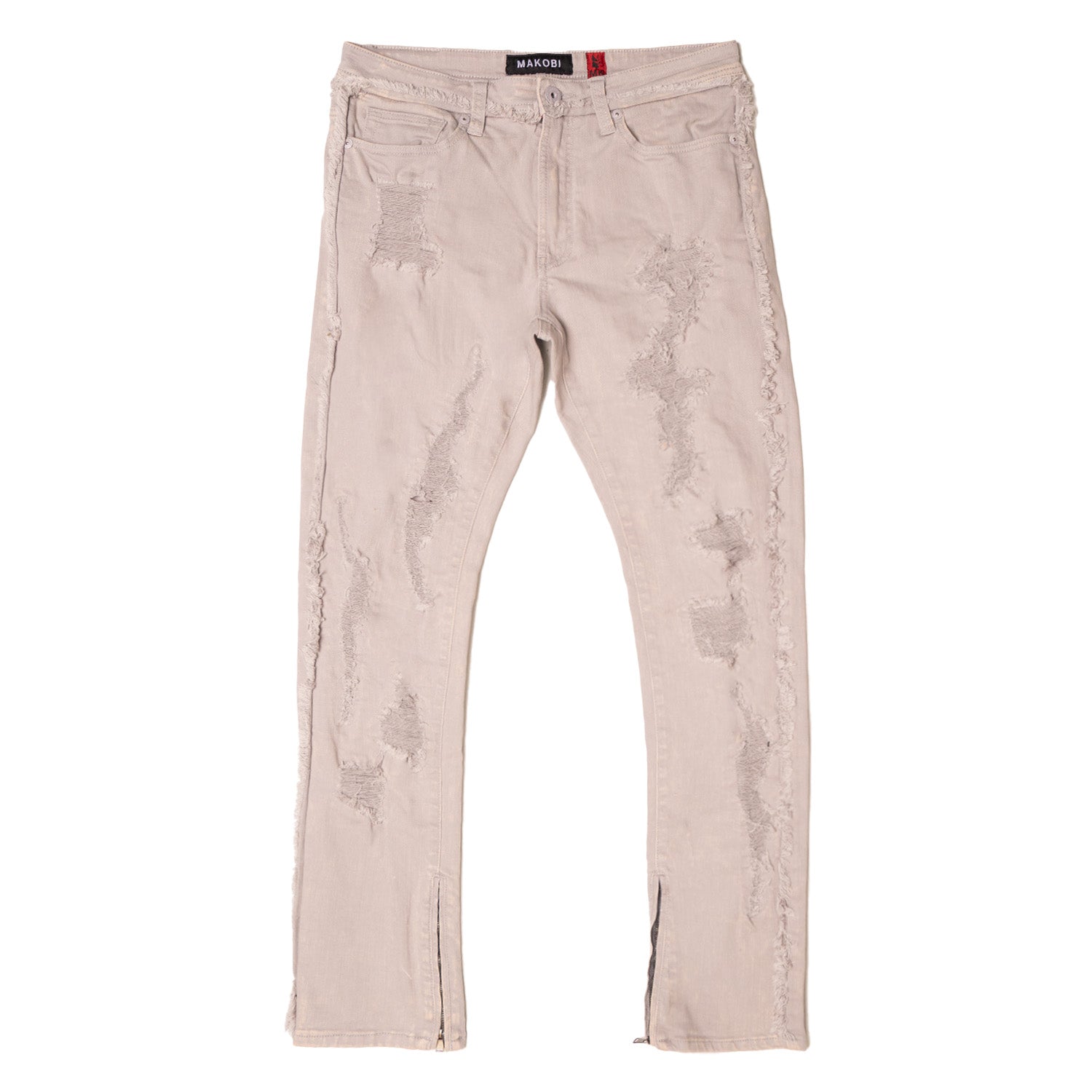 Makobi M1973 Danielli 34" Semi Stacked Jeans in Gray