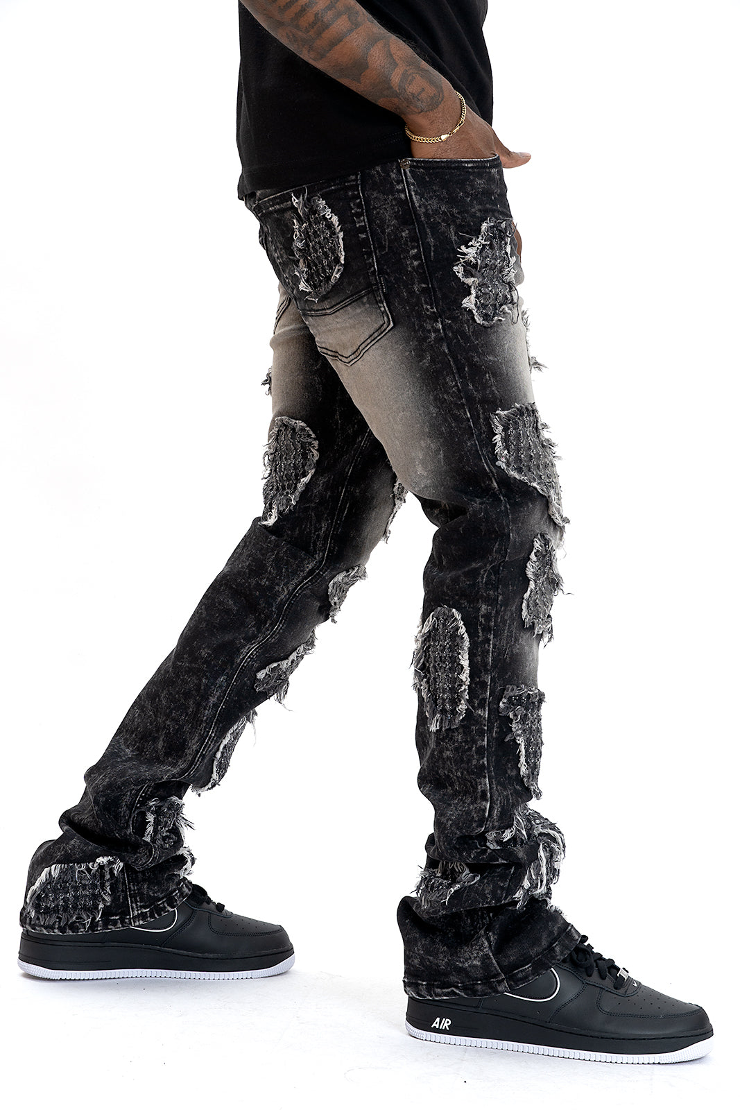 M1978 Romano Stacked Jeans - Black