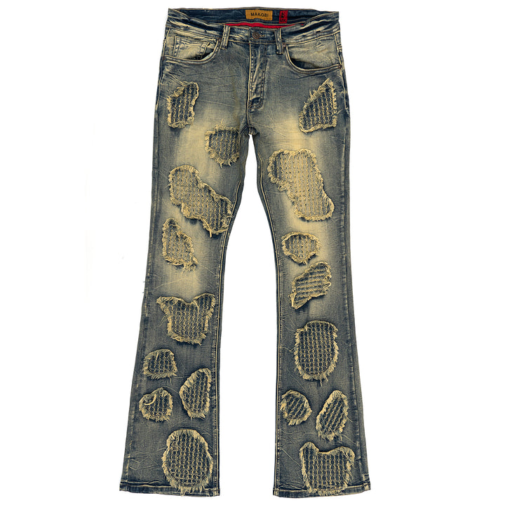 Makobi M1978 Romano Stacked Jeans in Dirt