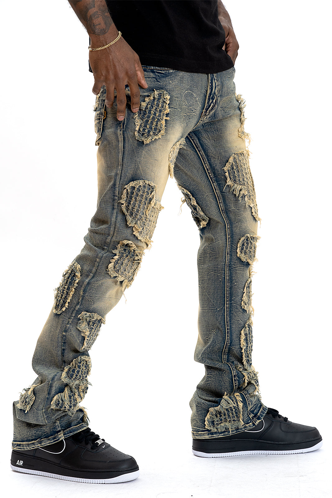 Makobi M1978 Romano Stacked Jeans in Dirt, view 5