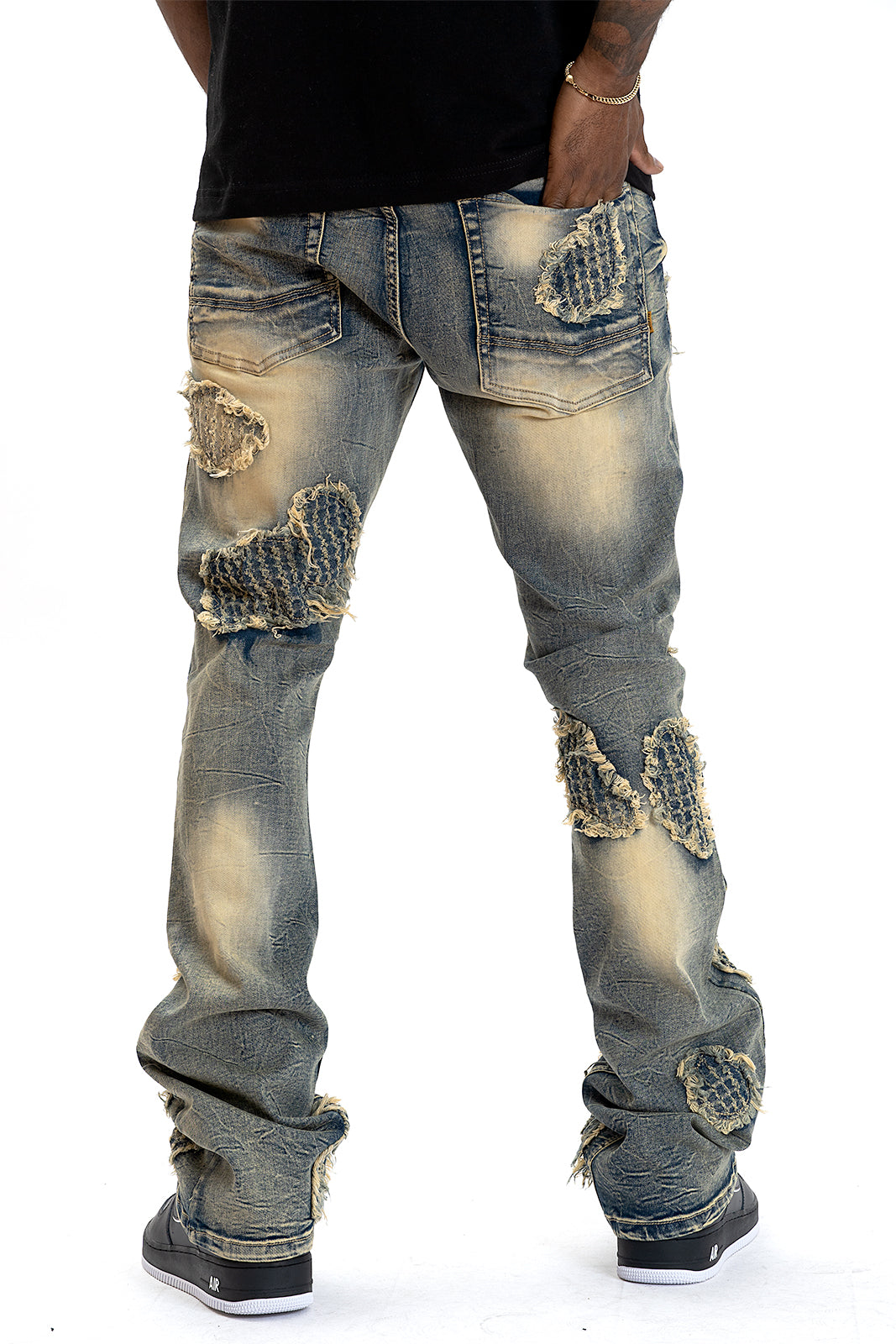 Makobi M1978 Romano Stacked Jeans in Dirt, view 6