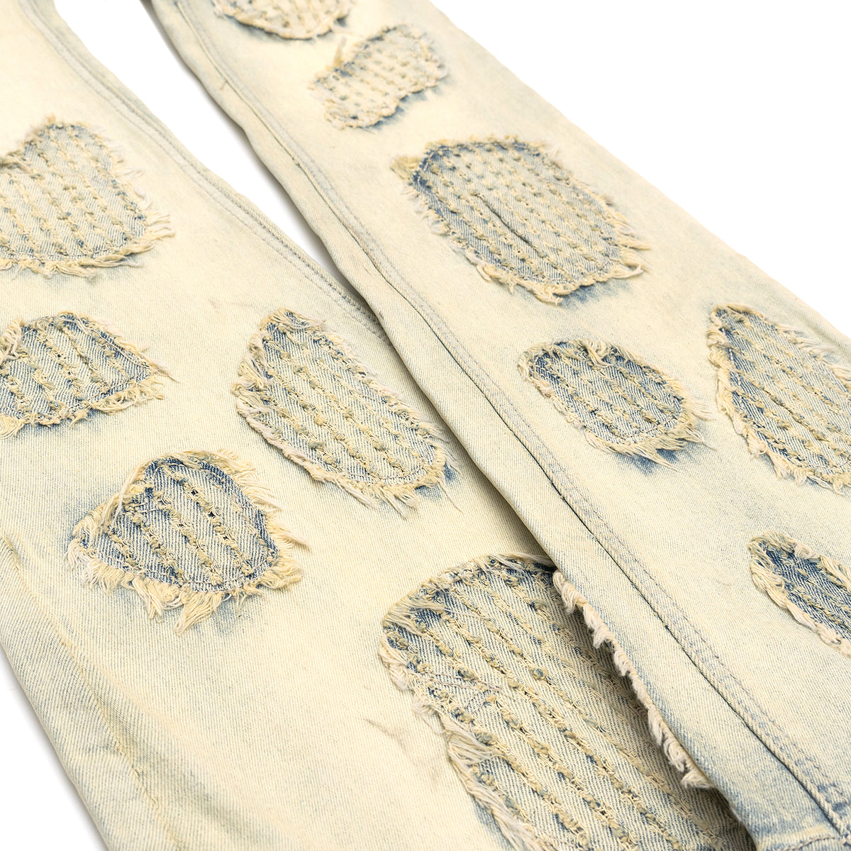 Makobi M1978 Romano Stacked Jeans in Light Wash, view 4